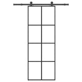 vidaXL Sliding Door with Hardware 76x205 cm ESG Glass and Aluminum