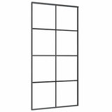 vidaXL Sliding Door with Hardware 76x205 cm ESG Glass and Aluminum
