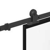 vidaXL Schuifdeur met beslag 76x205 cm ESG-glas en aluminium
