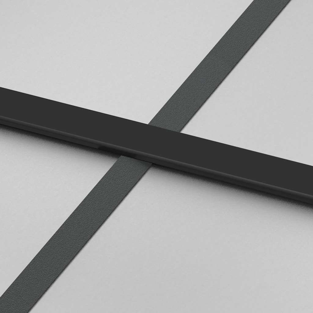 vidaXL Schuifdeur met beslag 76x205 cm ESG-glas en aluminium