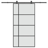 vidaXL Schuifdeur met beslag 76x205 cm ESG-glas en aluminium