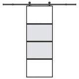 vidaXL Sliding Door with Hardware 76x205 cm ESG Glass and Aluminum
