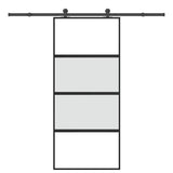 vidaXL Sliding Door with Hardware 76x205 cm ESG Glass and Aluminum