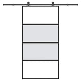 vidaXL Sliding Door with Hardware 76x205 cm ESG Glass and Aluminum