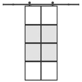 vidaXL Sliding Door with Hardware 76x205 cm ESG Glass and Aluminum