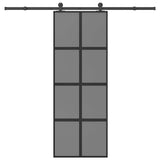 vidaXL Sliding Door with Hardware 76x205 cm ESG Glass and Aluminum