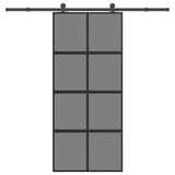 vidaXL Sliding Door with Hardware 76x205 cm ESG Glass and Aluminum