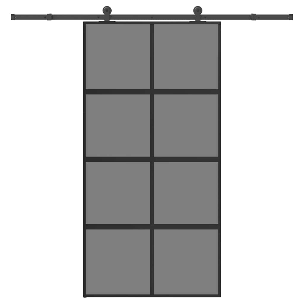 vidaXL Sliding Door with Hardware 76x205 cm ESG Glass and Aluminum
