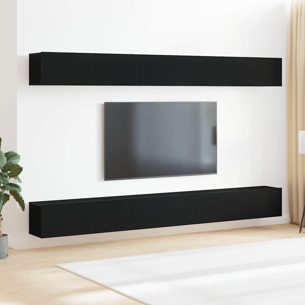 vidaXL 6-Piece TV Cabinet Set Chipboard White