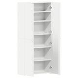 vidaXL Schoenenkast met plank Wit 80 x 35.5 x 180 cm Bewerkt hout