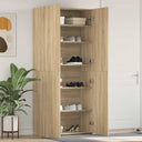 vidaXL Schoenenkast met plank Wit 80 x 35.5 x 180 cm Bewerkt hout