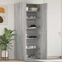 vidaXL Schoenenkast met plank Wit 80 x 35.5 x 180 cm Bewerkt hout