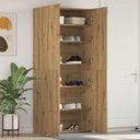 vidaXL Schoenenkast met plank Wit 80 x 35.5 x 180 cm Bewerkt hout