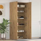 vidaXL Schoenenkast met plank Wit 80 x 35.5 x 180 cm Bewerkt hout
