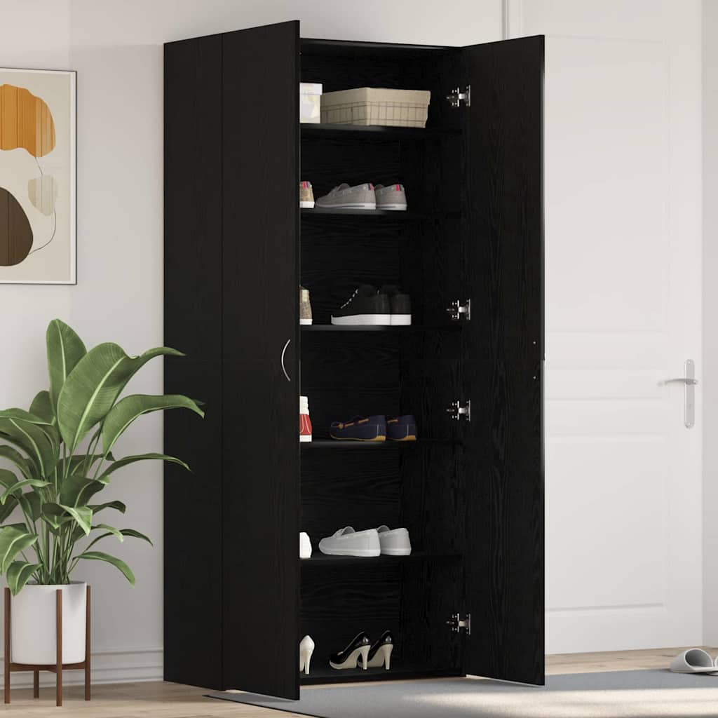 vidaXL Schoenenkast met plank Wit 80 x 35.5 x 180 cm Bewerkt hout