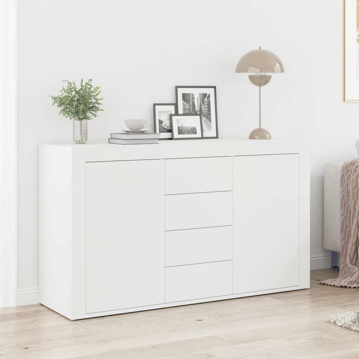 vidaXL Sideboard with Drawer White 120 x 36 x 69 cm Engineered Wood