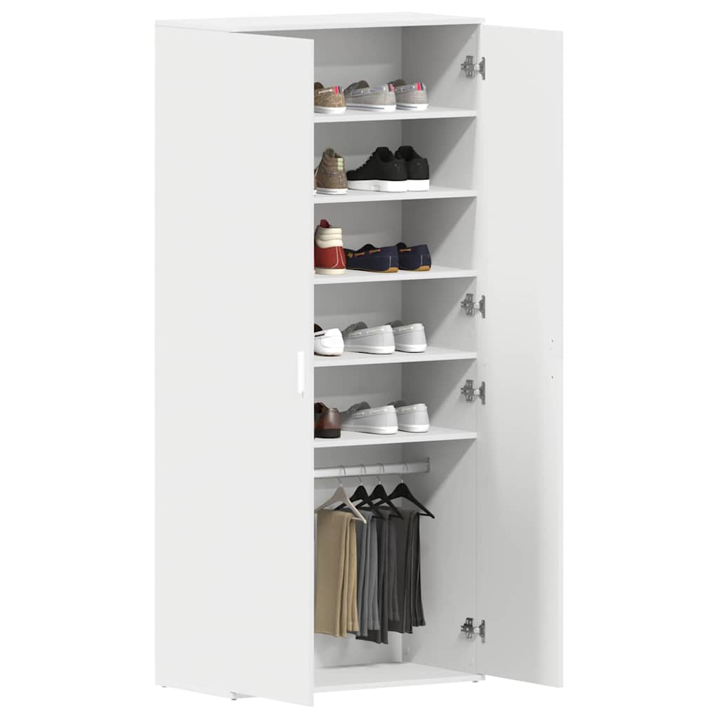 vidaXL Schoenenkast met plank Wit 80 x 39 x 178 cm Bewerkt hout