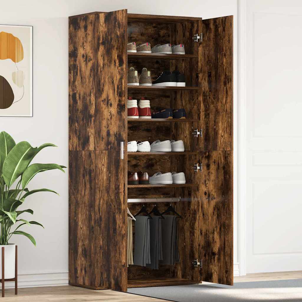 vidaXL Schoenenkast met plank Wit 80 x 39 x 178 cm Bewerkt hout