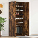vidaXL Schoenenkast met plank Wit 80 x 39 x 178 cm Bewerkt hout