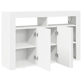 vidaXL Dressoir Wit 116 x 30 x 75 cm Bewerkt hout