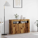 vidaXL Dressoir Wit 116 x 30 x 75 cm Bewerkt hout
