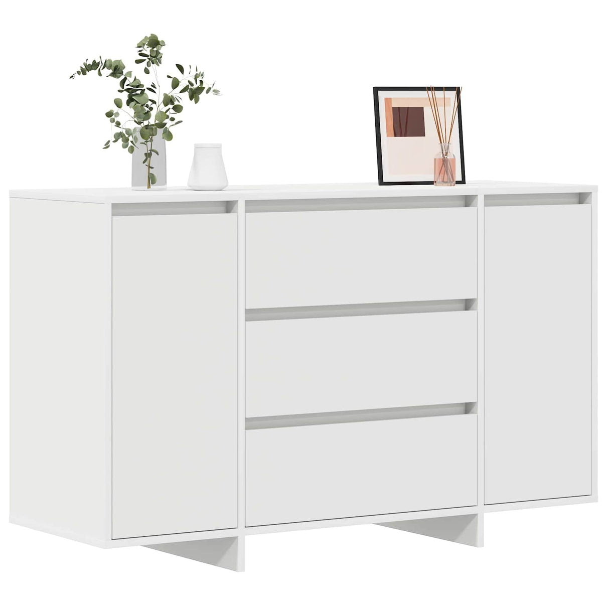 vidaXL Dressoir met lade Wit 120 x 41 x 75 cm Bewerkt hout