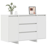 vidaXL Dressoir met lade Wit 120 x 41 x 75 cm Bewerkt hout