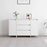vidaXL Dressoir met lade Wit 120 x 41 x 75 cm Bewerkt hout