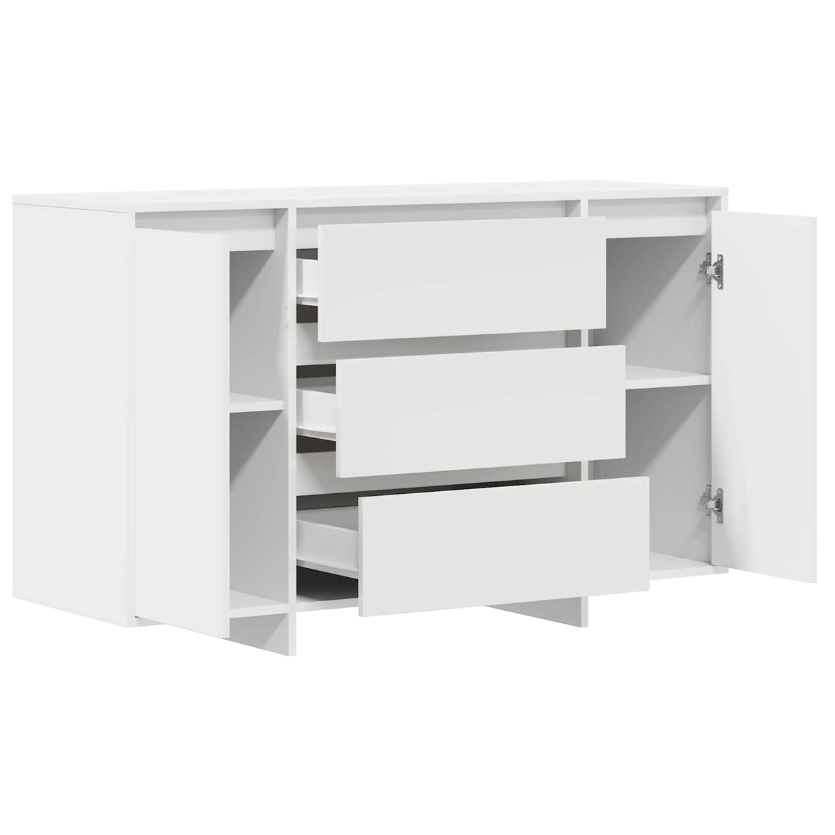 vidaXL Dressoir met lade Wit 120 x 41 x 75 cm Bewerkt hout