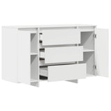 vidaXL Dressoir met lade Wit 120 x 41 x 75 cm Bewerkt hout