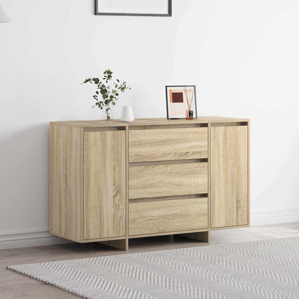 vidaXL Dressoir met lade Wit 120 x 41 x 75 cm Bewerkt hout