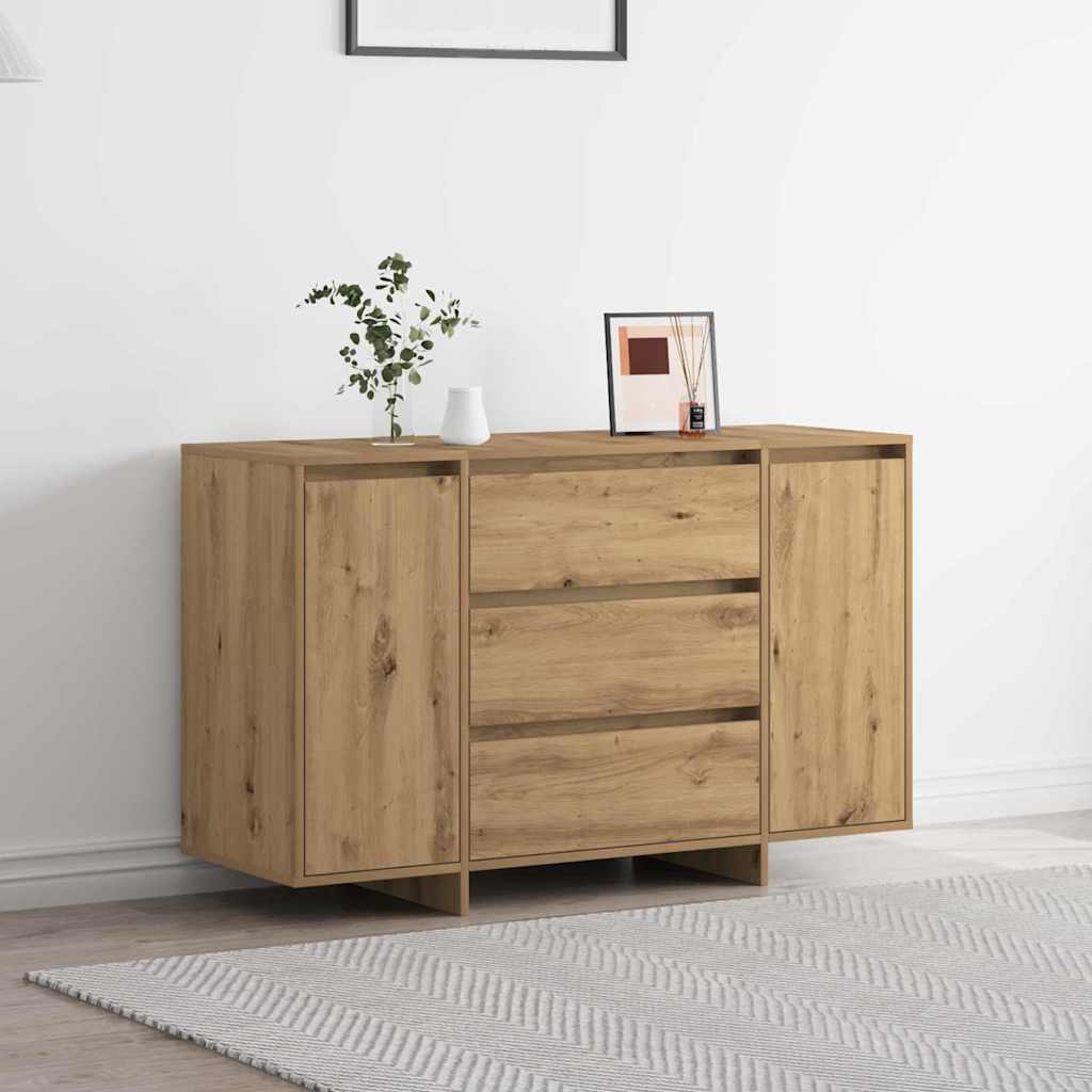 vidaXL Dressoir met lade Wit 120 x 41 x 75 cm Bewerkt hout