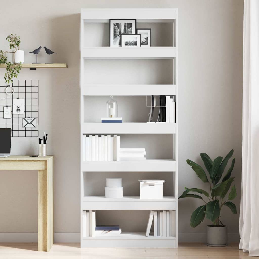 vidaXL Boekenkast met plank Wit 80 x 30 x 198 cm Bewerkt hout