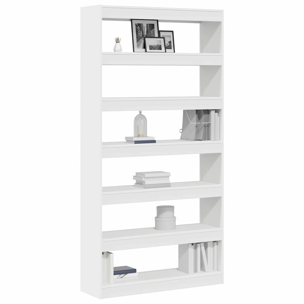 vidaXL Boekenkast Wit 100 x 30 x 198 cm Bewerkt hout