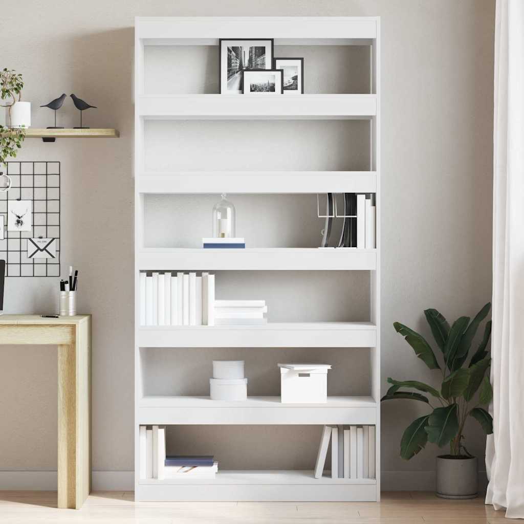 vidaXL Boekenkast Wit 100 x 30 x 198 cm Bewerkt hout