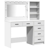 vidaXL Dressing Table with Drawer with Shelf White 78.5 x 41 x 135 cm Engineered Wood