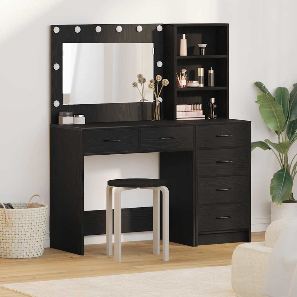 vidaXL Dressing Table with Drawer with Shelf White 78.5 x 41 x 135 cm Engineered Wood