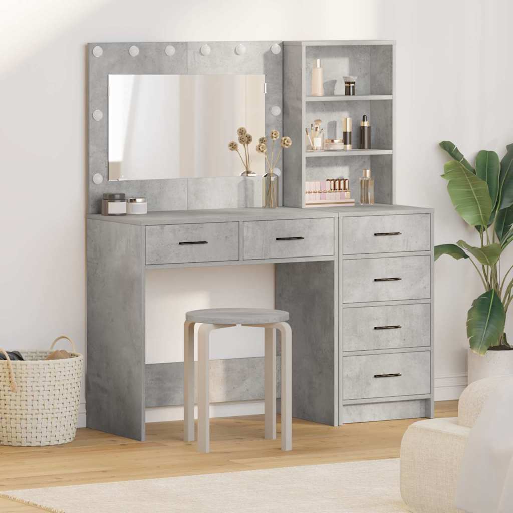 vidaXL Dressing Table with Drawer with Shelf White 78.5 x 41 x 135 cm Engineered Wood