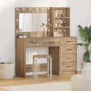 vidaXL Dressing Table with Drawer with Shelf White 78.5 x 41 x 135 cm Engineered Wood