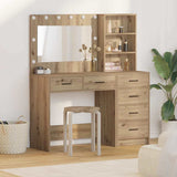 vidaXL Dressing Table with Drawer with Shelf White 78.5 x 41 x 135 cm Engineered Wood