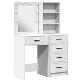 vidaXL Kaptafel met lade 2 pcs Wit 50 x 41 x 135 cm Bewerkt hout