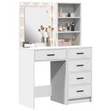 vidaXL Kaptafel met lade 2 pcs Wit 50 x 41 x 135 cm Bewerkt hout