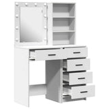 vidaXL Kaptafel met lade 2 pcs Wit 50 x 41 x 135 cm Bewerkt hout