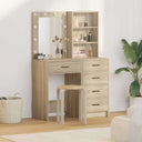 vidaXL Kaptafel met lade 2 pcs Wit 50 x 41 x 135 cm Bewerkt hout