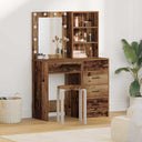 vidaXL Kaptafel met lade 2 pcs Wit 50 x 41 x 135 cm Bewerkt hout
