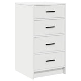 vidaXL Kaptafel met spiegellichten met lade 3 pcs Wit Bewerkt hout