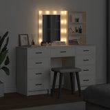 vidaXL Kaptafel met lade 3 pcs Wit 40 x 41 x 135 cm Bewerkt hout