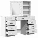 vidaXL Kaptafel met lade 3 pcs Wit 40 x 41 x 135 cm Bewerkt hout