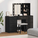vidaXL Kaptafel met lade 3 pcs Wit 40 x 41 x 135 cm Bewerkt hout