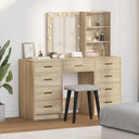 vidaXL Kaptafel met lade 3 pcs Wit 40 x 41 x 135 cm Bewerkt hout